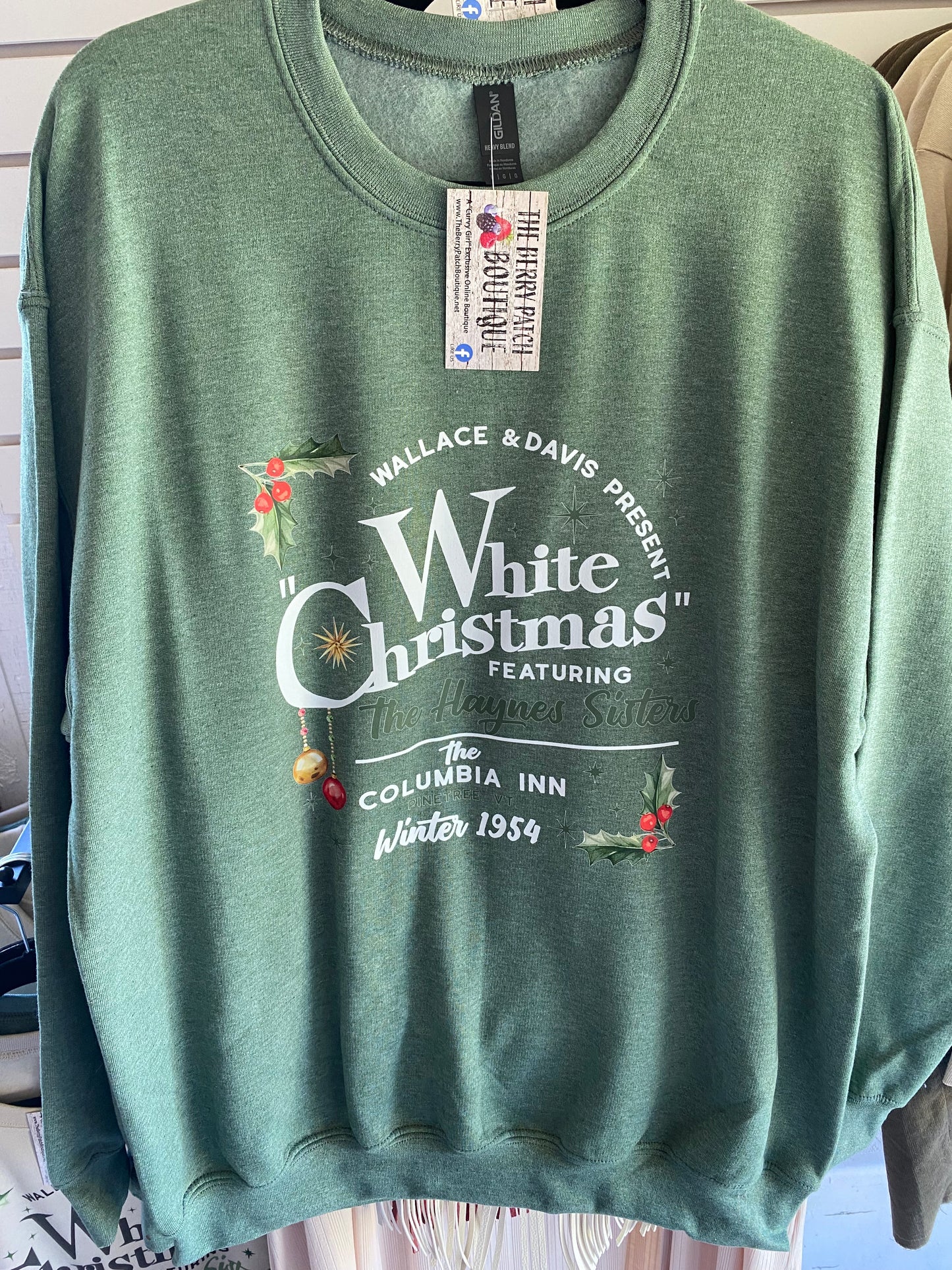 Green White Christmas Sweatshirt