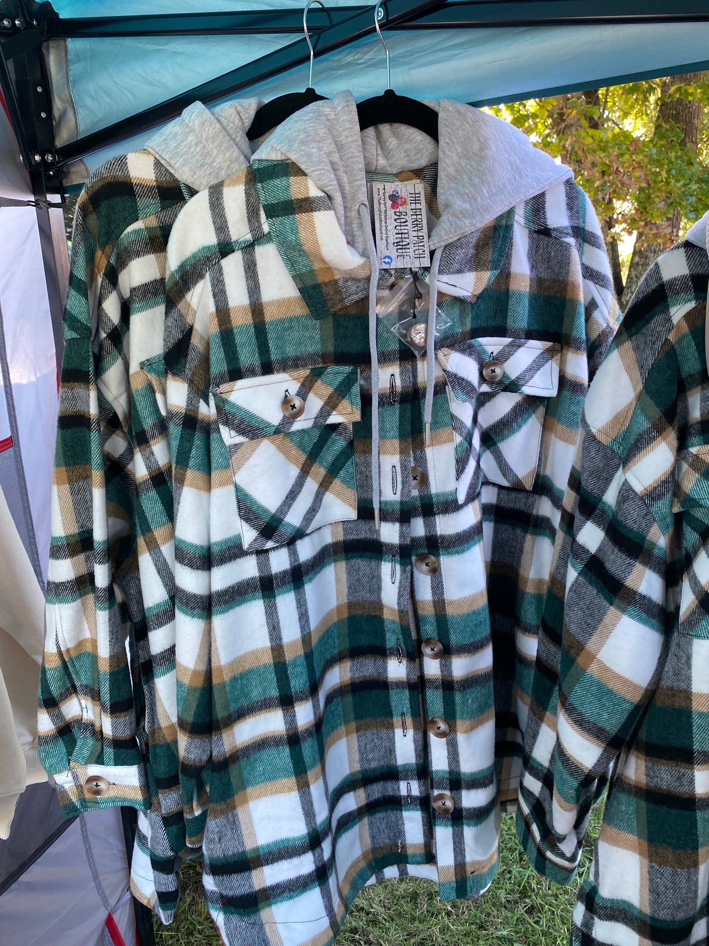 Green Hooded, Super Soft, Long Shacket