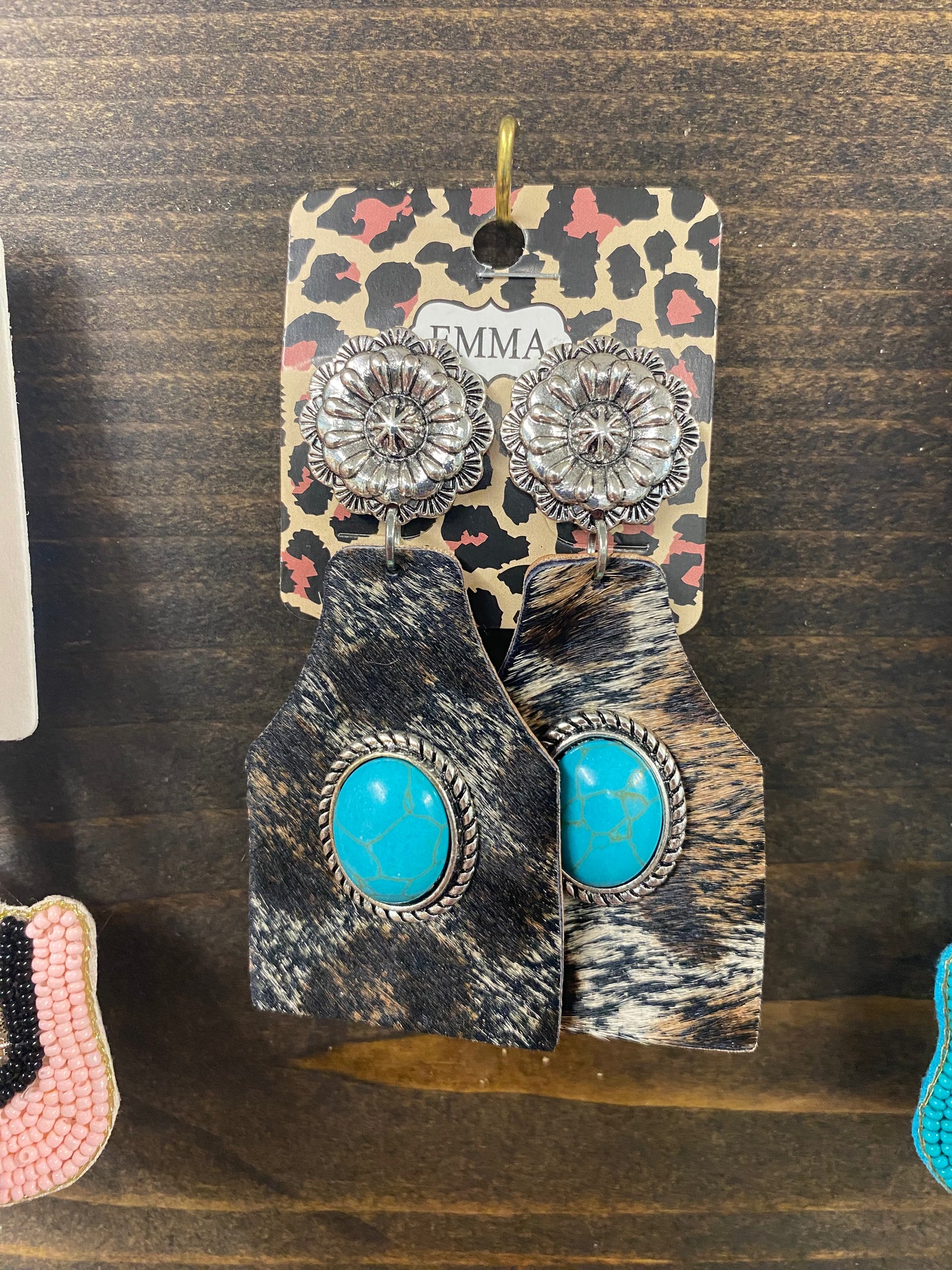 Cow Ear Tag earrings
