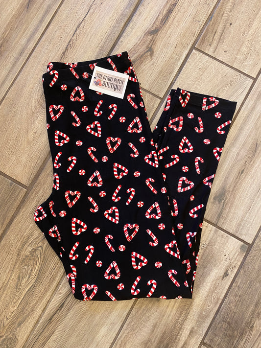 Candy Cane Soft Leggings