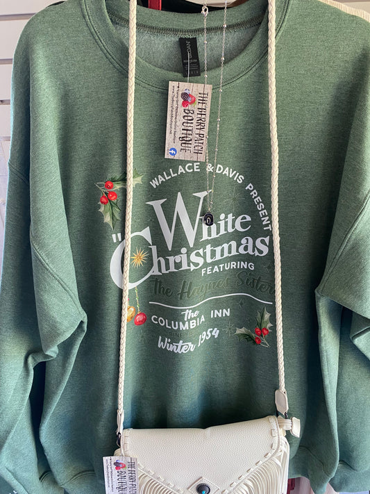 Green White Christmas Sweatshirt