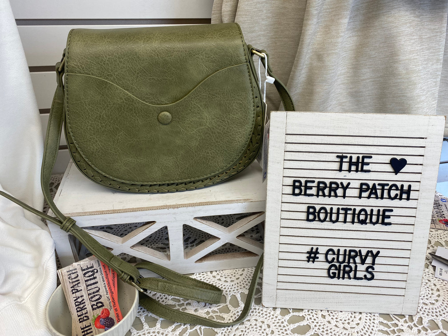 Green Saddlebag Purse