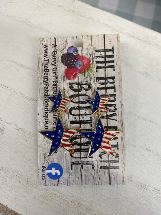 Patriotic Star Earrings