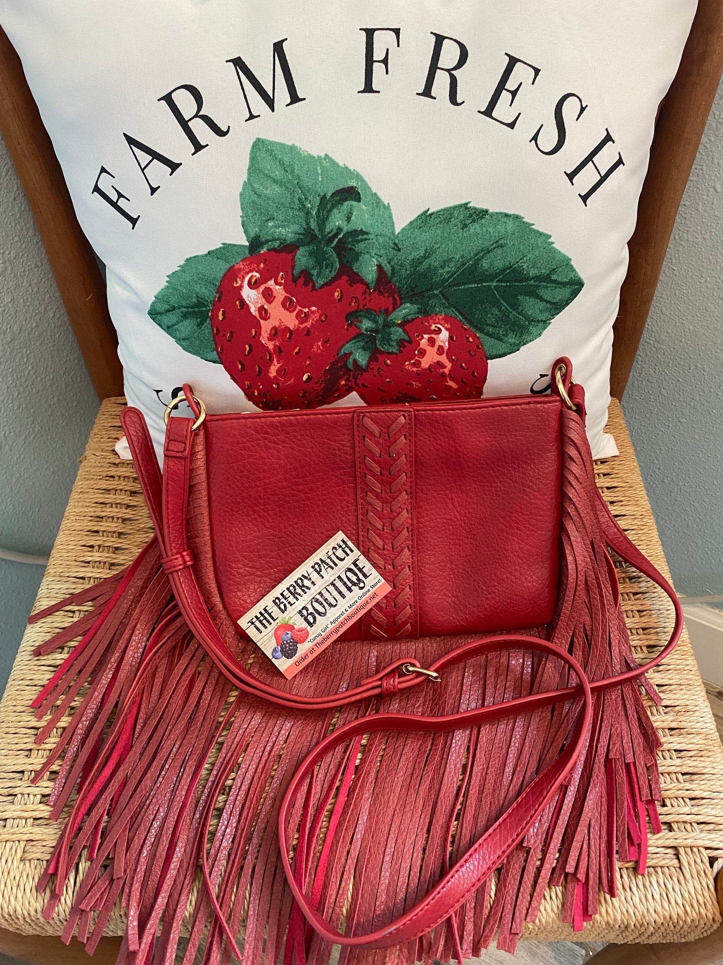 Red Fringe Purse