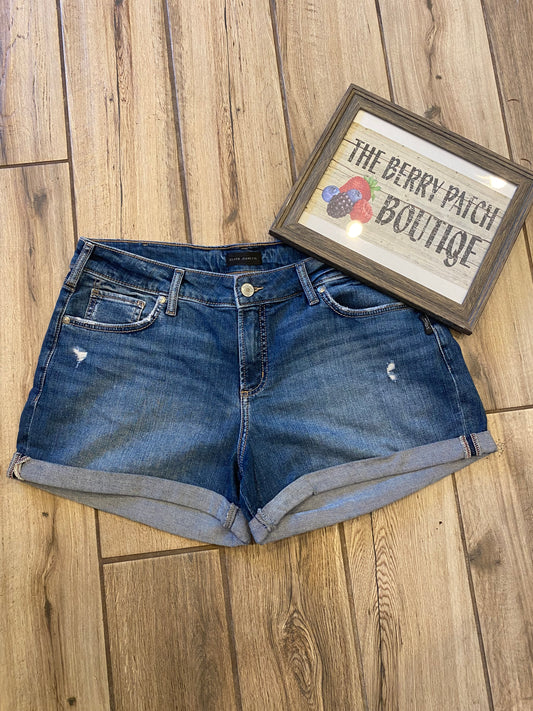 Silver Jean Shorts