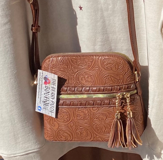 Brown Embossed Purse