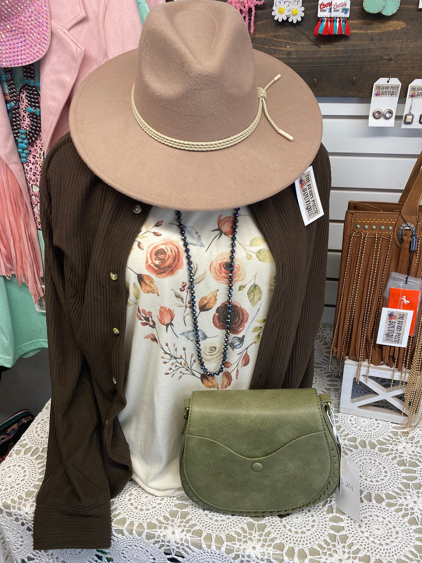 Green Saddlebag Purse