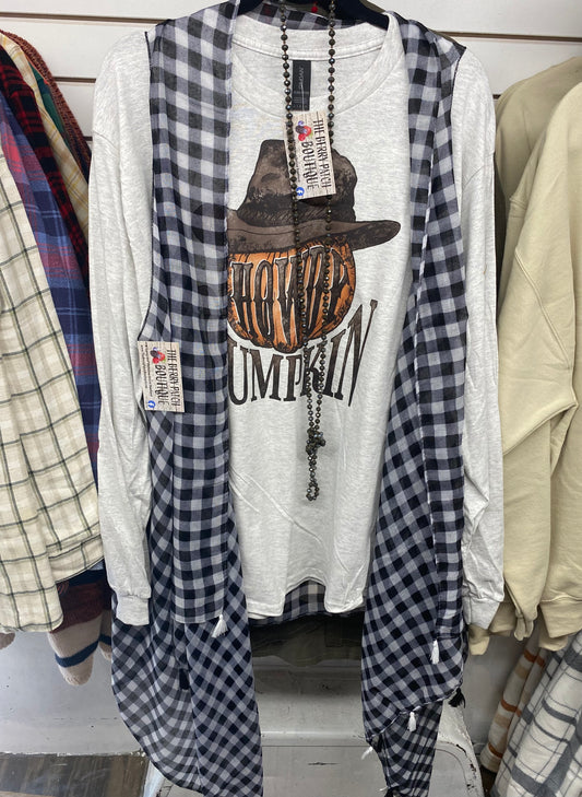 Howdy Pumpkin Long Sleeve Tshirt